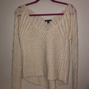 Cream American Eagle sweater